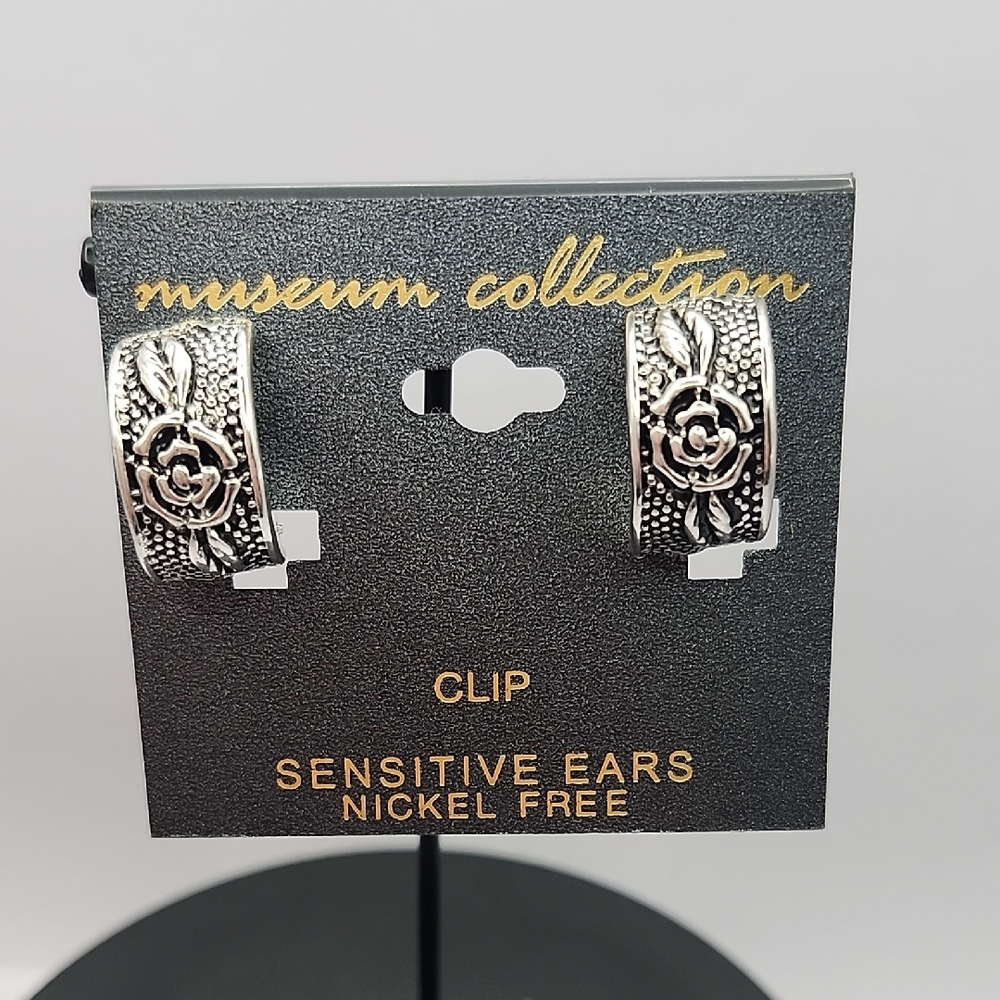 Silver Clip Earrings